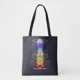 Chakras Colours Flowers Zen Meditation Tote Bag