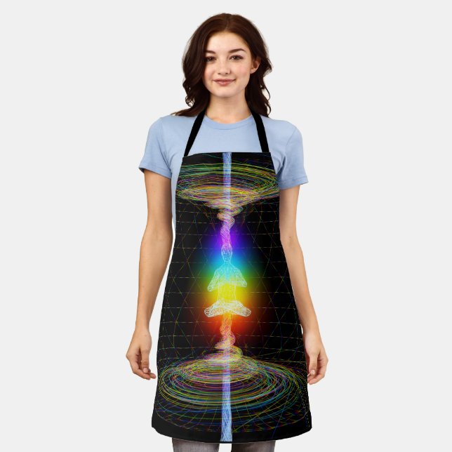 Chakras Energy Field Mystical Enlightenment Yoga Apron (Worn)