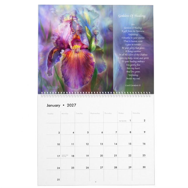Chakras Healing Art Calendar 2015 (Jan 2027)