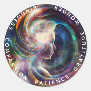 Chakras   Human Auras   Energy Healer Classic Round Sticker