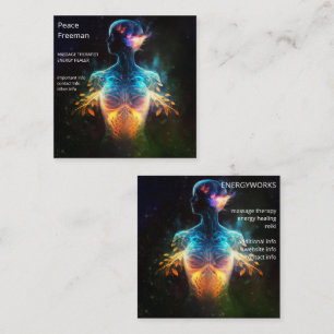 Chakras   Human Auras   Energy Healer  Square Business Card