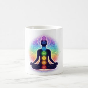 Chakras Meditation Art Seven Colourful Symbols Coffee Mug