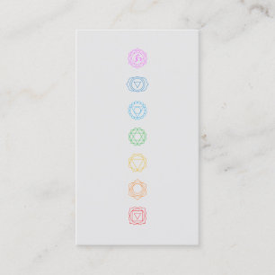 Chakras Minimalist Meditation Business Card