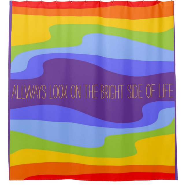 Chakras / Rainbow Colours pattern I + your ideas Shower Curtain (Front)