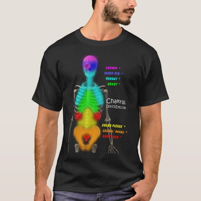 Chakras Skeleton T-Shirt (Front)