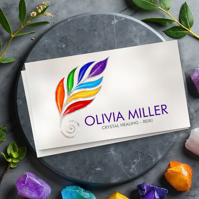 Chakras Tree Branch Flourish Business Card (Creator Uploaded)