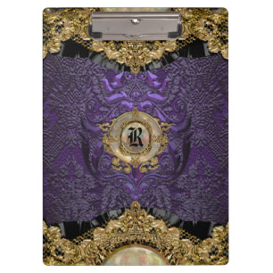 Chalchadoriz Regal Elegant Monogram Clipboard
