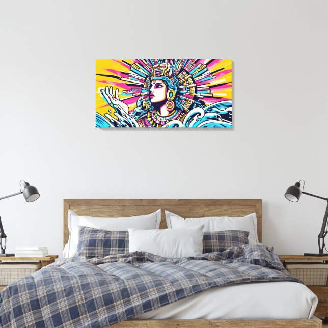 Chalchiuhtlicue 4 canvas print (Insitu(Bedroom))