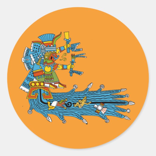 Chalchiuhtlicue Classic Round Sticker (Front)
