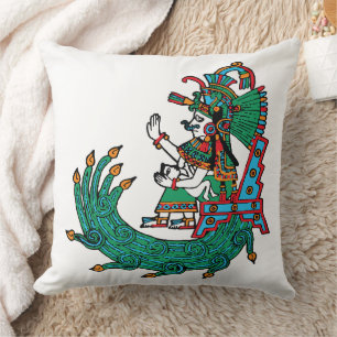 Chalchiuhtlicue – Goddess of Flowing Waters Cushion
