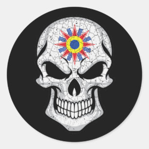 Chaldea Smiling Skull Flag Classic Round Sticker