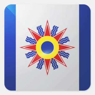 Chaldea square glossy flag square sticker