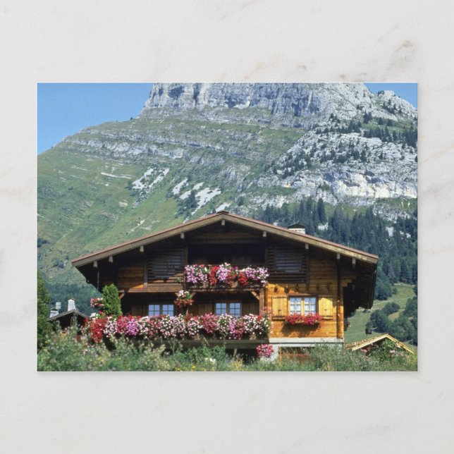 Chalet above Le Grand Bornand, French Alps, France Postcard (Front)