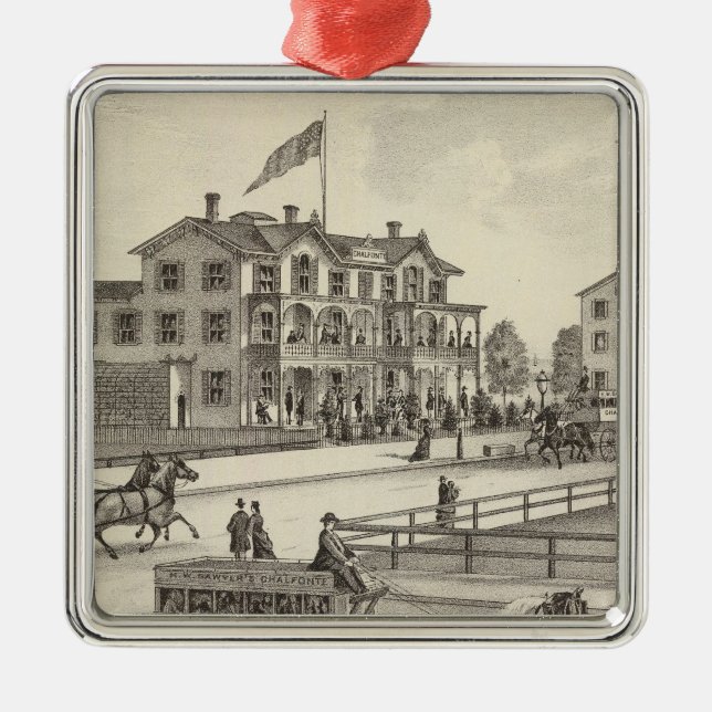 Chalfonte, Cape May City, New Jersey Metal Tree Decoration (Front)