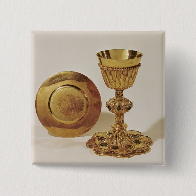 Chalice and paten 15 cm square badge (Front)