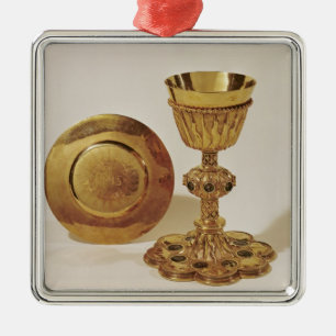 Chalice and paten metal tree decoration