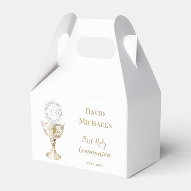 Chalice Host First Holy Communion Favour Box (Front Side)