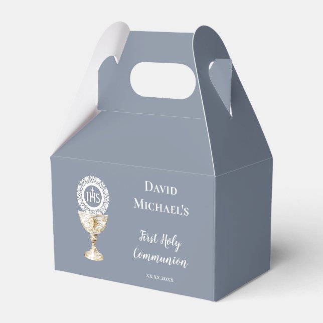 Chalice Host First Holy Communion Favour Box (Front Side)