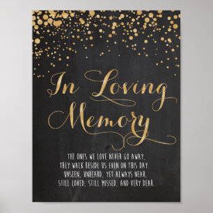 Chalk and Glitter In loving Memory Poster