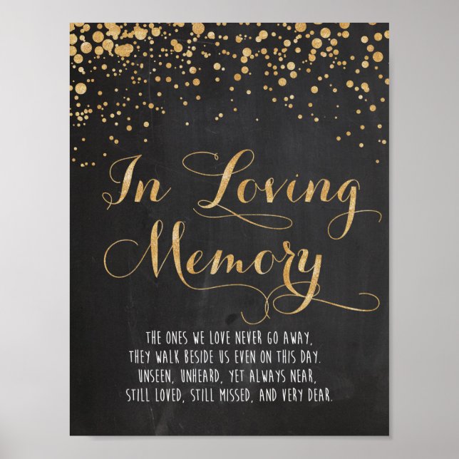 Chalk and Glitter In loving Memory Poster (Front)