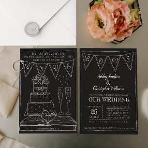 Chalk Banner Wedding Invitation