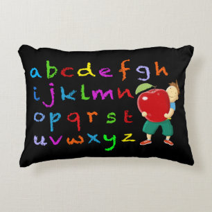 Chalk Board Alphabet Decorative Cushion