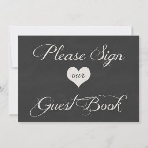 Chalk Board Hearts Wedding   Guest Book