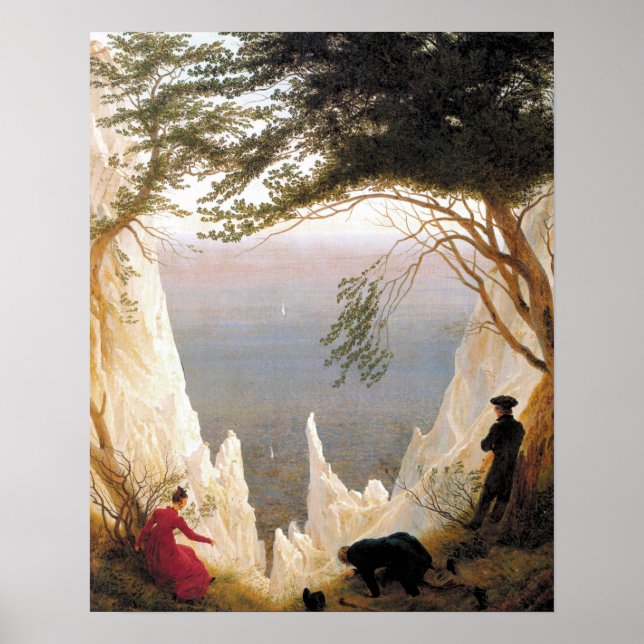 Chalk Cliffs on Rugen Caspar David Friedrich Poster (Front)