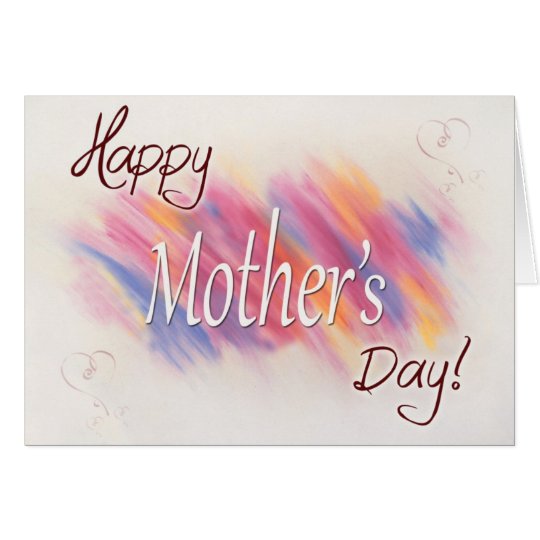 Chalk Coloured Mother's Day Card with Poem