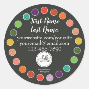 Chalk Couture Paste Palette Classic Round Sticker