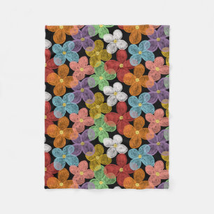 Chalk Daisies Fleece Blanket