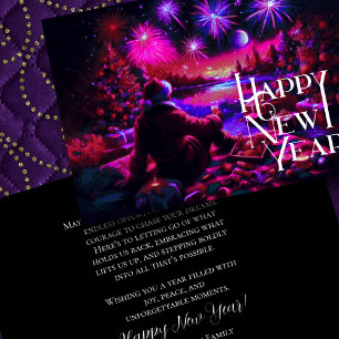 Chalk Drawing Inspirational New Year's Card