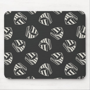 Chalk Drawn Sailboat Pattern Mouse Mat