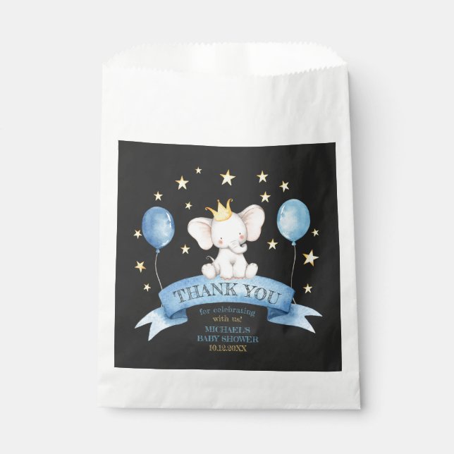 chalk elephant STARS BALLOONS Favour Bags (Front)