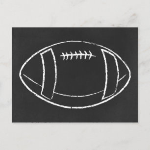 chalk football postcard