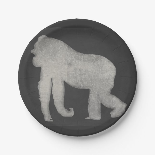 Chalk Gorilla Paper Plate (Front)