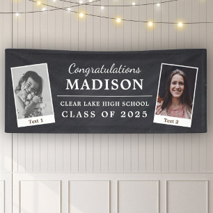 Chalk Graduation Congratulations Rustic 2 - Photo Banner