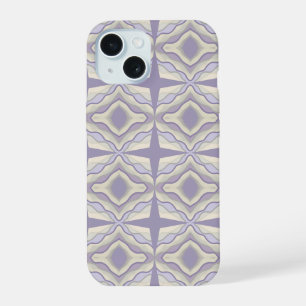 Chalk Grey Lavender Octagon Star Geometric Design iPhone 15 Case