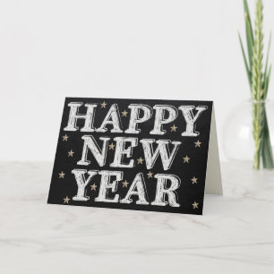 Chalk Happy New Year Card