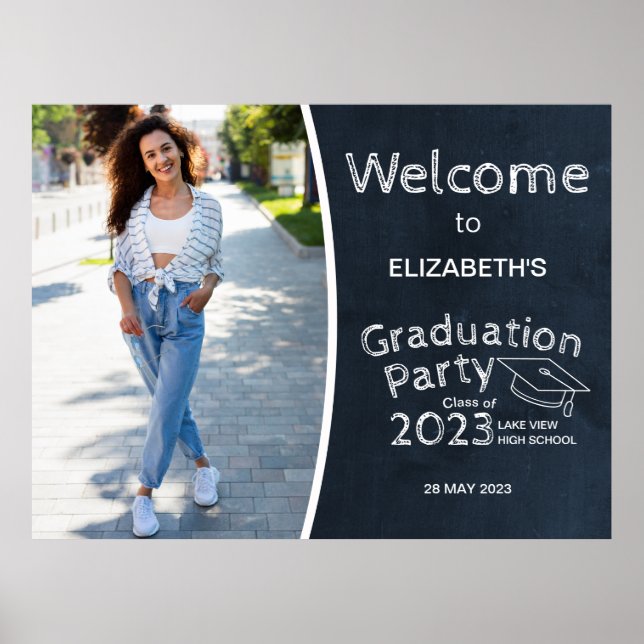 Chalk High School Photo Grad Party Welcome Sign (Front)