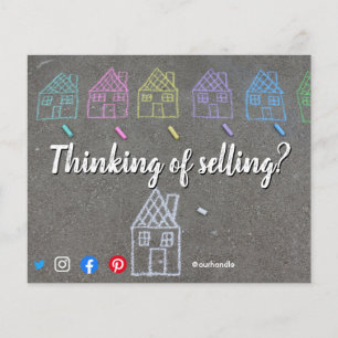 chalk house selling mailer real estate marketing flyer