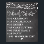Chalk Lights Order of Events Poster<br><div class="desc">Elegant order of events wedding schedule timeline for your wedding reception and ceremony!</div>