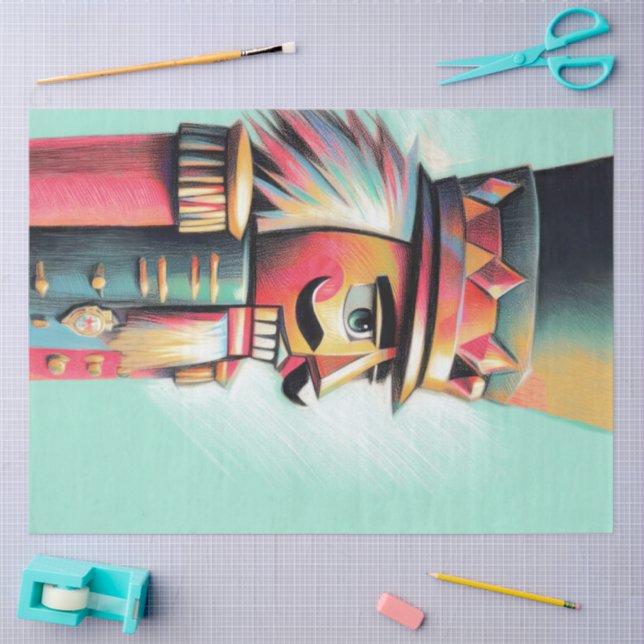 Chalk llustrated Christmas Nutcracker Tissue Paper (Craft)