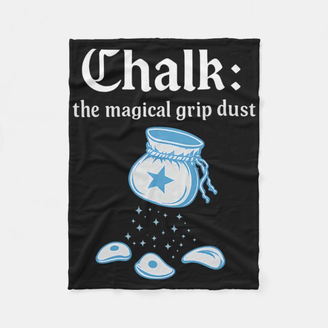 Chalk Magical Grip Dust Wizard Climbing Artwork  Fleece Blanket (Front)