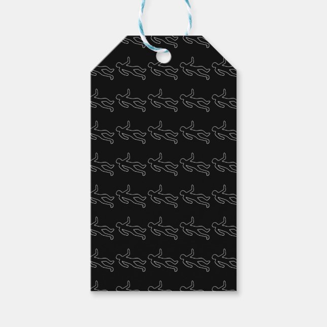 Chalk Outline Gift Tags (Front)