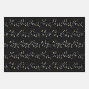 Chalk outline with evidence tags wrapping paper sheet