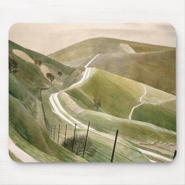 Chalk Paths By Eric Ravilious Mouse Mat (Front)