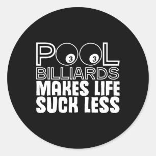 Chalk Rack Eight-ball Bar Table Billiards Snooker Classic Round Sticker