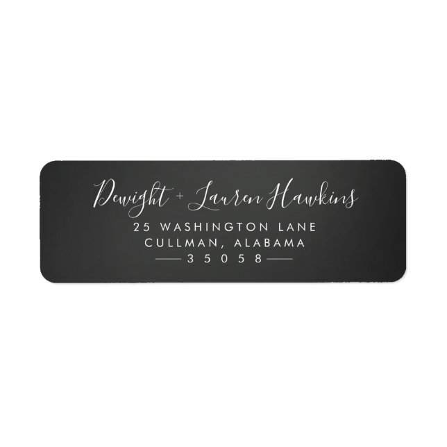 Chalk  Return Address Label (Front)