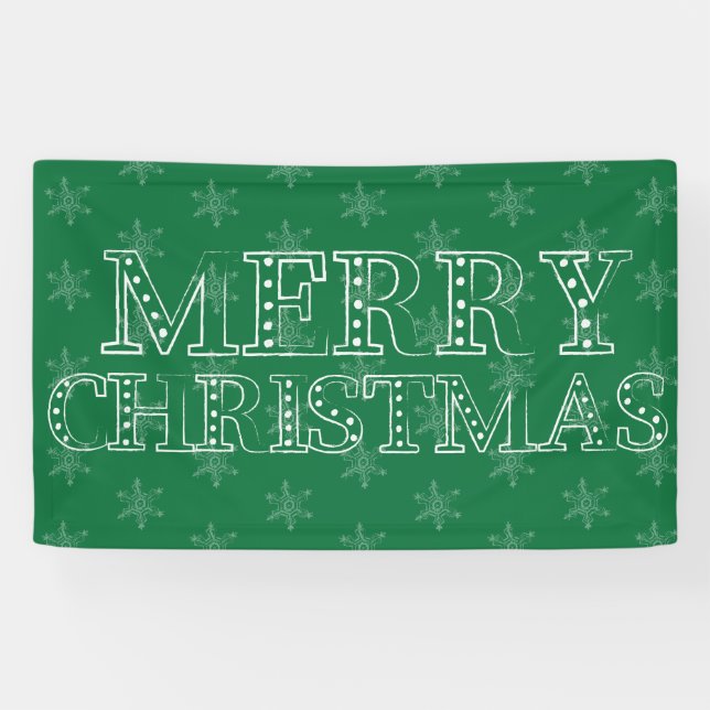 Chalk Snowflake Pattern Banner (Horizontal)